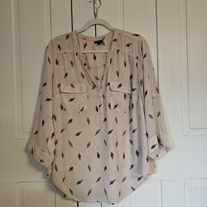 Torrid Cream Blouse with Ice Cream Cone Pattern